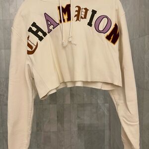 Champion Reverse Weave Hoodie in Cream